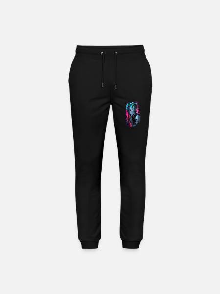 Neonblaues Cyber-Mädchen - Stanley/Stella Unisex Bio Jogginghose Mover - Schwarz