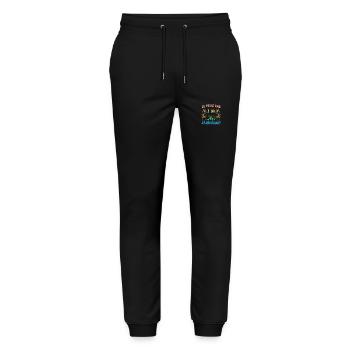Ich kann nicht, ich habe Gartenarbeit - Stanley/Stella Unisex Bio Jogginghose Mover  - Schwarz - Vorne - Marisol (170cm) & Nik (191cm)