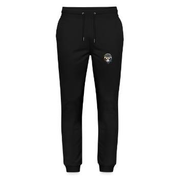 Monkey with DJ headphones and sunglasses - Stanley/Stella Mover Unisex Organic Jogging Trousers - black - Front - Marisol (170cm) & Nik (191cm)