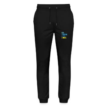 Pépé L'original Le Vrai L'unique Cadeau - Pantalon de jogging bio MOVER Stanley/Stella unisexe - noir - Devant - Marisol (170cm) & Nik (191cm)