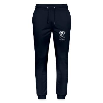 Beauceron Mom Hund Berger de Beauce Hunde Wilsigns - Stanley/Stella Unisex Bio Jogginghose Mover  - Navy - Vorne - Marisol (170cm) & Nik (191cm)