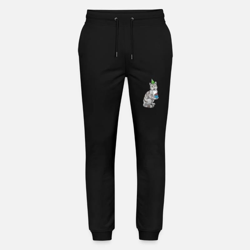 Katze Geburtstag Cupcake - Stanley/Stella Unisex Bio Jogginghose Mover  - Schwarz