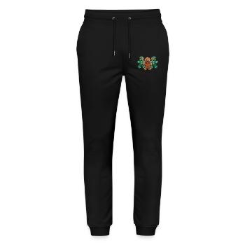 Walking Gingerbread - Stanley/Stella Unisex Bio Jogginghose Mover  - Schwarz - Vorne - Marisol (170cm) & Nik (191cm)
