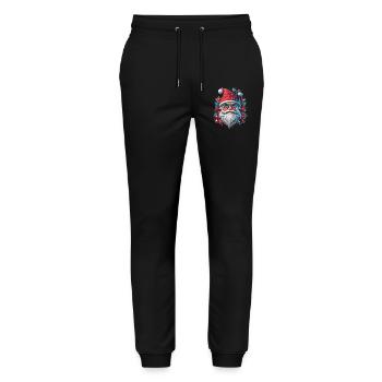 Santa Claus - Stanley/Stella Mover Unisex Organic Jogging Trousers - black - Front - Marisol (170cm) & Nik (191cm)