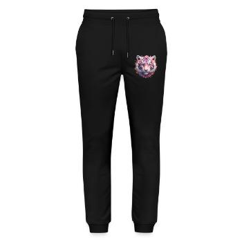 Tiger Head - Stanley/Stella Mover Unisex Organic Jogging Trousers - black - Front - Marisol (170cm) & Nik (191cm)