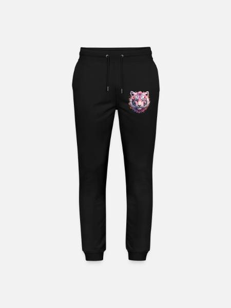 Tiger Head - Stanley/Stella Mover Unisex Organic Jogging Trousers - black