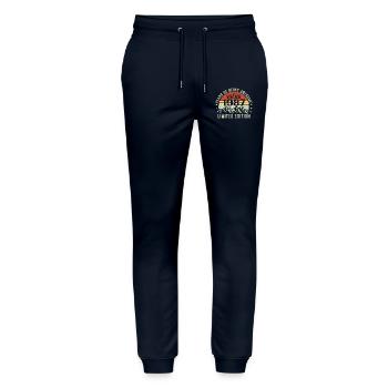 Cadeau pour Célébrer Votre Année de Naissance 1987 - Pantalon de jogging bio MOVER Stanley/Stella unisexe - marine - Devant - Marisol (170cm) & Nik (191cm)