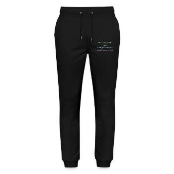 Happiest Guys Most Beautiful Nails Nail Tech - Stanley/Stella Mover Unisex Organic Jogging Trousers - black - Front - Marisol (170cm) & Nik (191cm)