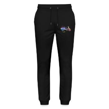 Heavy Duty Bike Cargo Bike Cargo Bike Cargo Bike - Pantalon de jogging bio MOVER Stanley/Stella unisexe - noir - Devant - Marisol (170cm) & Nik (191cm)