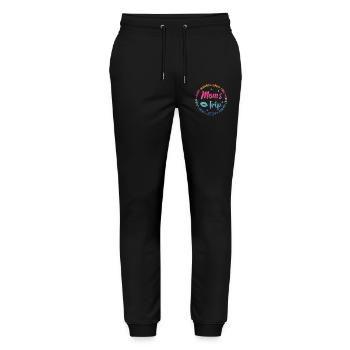 Week-end entre filles : sortie des mères 2024 - Pantalon de jogging bio MOVER Stanley/Stella unisexe - noir - Devant - Marisol (170cm) & Nik (191cm)
