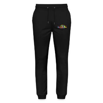 Charlottean's Skyline Charlotte - Stanley/Stella Mover Unisex Organic Jogging Trousers - black - Front - Marisol (170cm) & Nik (191cm)