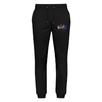Heavy Duty Bike Cargo Bike Cargo Bike Cargo Bike - Pantalon de jogging bio MOVER Stanley/Stella unisexe - noir - Devant - Marisol (170cm) & Nik (191cm)