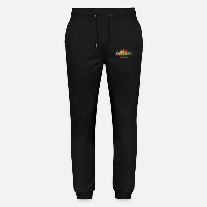 Ligne d’horizon de Cincinnati - Pantalon de jogging bio MOVER Stanley/Stella unisexe - noir