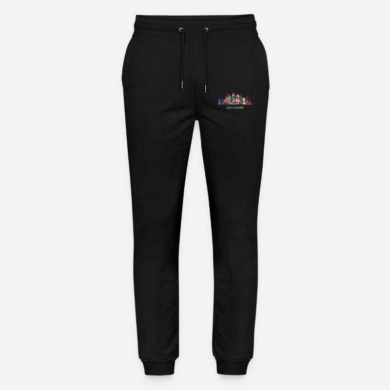 Ligne d’horizon de Cincinnati - Pantalon de jogging bio MOVER Stanley/Stella unisexe - noir