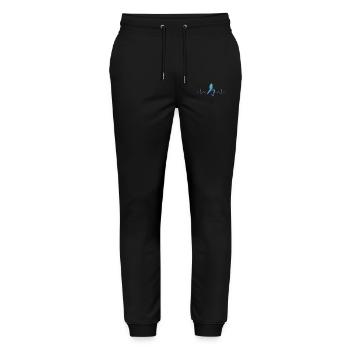 Wings Surfer Wingsurfing Retro Foil Wings - Stanley/Stella Mover Unisex Organic Jogging Trousers - black - Front - Marisol (170cm) & Nik (191cm)