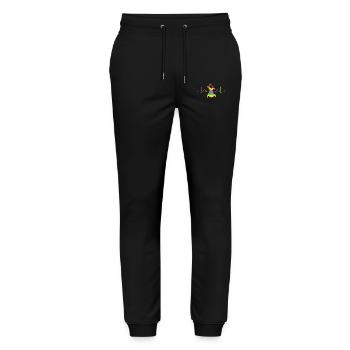 Heartbeat Viennese Waltz Ballroom Dances - Stanley/Stella Mover Unisex Organic Jogging Trousers - black - Front - Marisol (170cm) & Nik (191cm)