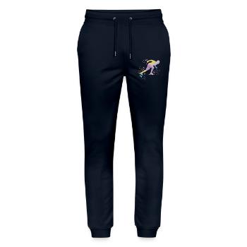 Speed skater Sportswoman Speed Skating - Stanley/Stella Mover Unisex Organic Jogging Trousers - navy - Front - Marisol (170cm) & Nik (191cm)