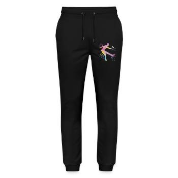 Eiskunstläufer Schlittschuhlaufen Eiskunstlauf - Stanley/Stella Unisex Bio Jogginghose Mover  - Schwarz - Vorne - Marisol (170cm) & Nik (191cm)