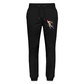 Eiskunstläufer Schlittschuhlaufen Eiskunstlauf - Stanley/Stella Unisex Bio Jogginghose Mover  - Schwarz - Vorne - Marisol (170cm) & Nik (191cm)