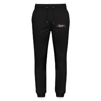 Ligne d’horizon de Memphean Memphis - Pantalon de jogging bio MOVER Stanley/Stella unisexe - noir - Devant - Marisol (170cm) & Nik (191cm)