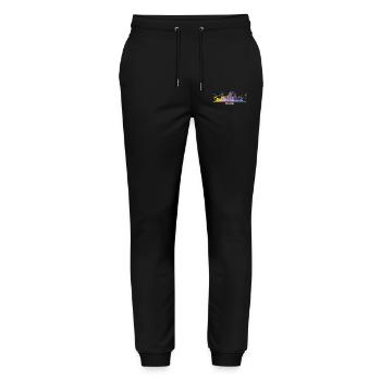 Ligne d’horizon de Miami Miami - Pantalon de jogging bio MOVER Stanley/Stella unisexe - noir - Devant - Marisol (170cm) & Nik (191cm)