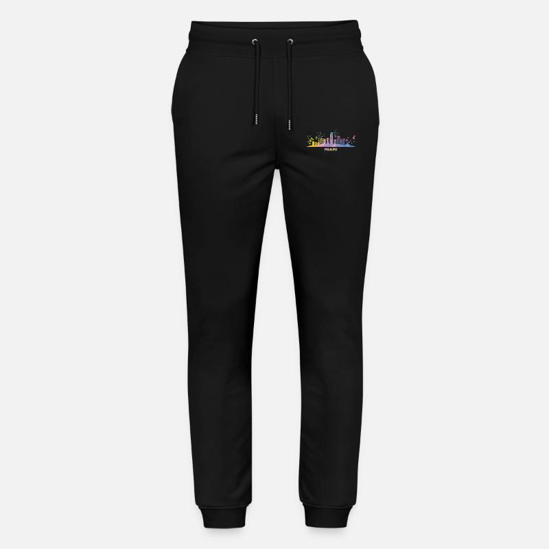 Miamian Skyline Miami - Stanley/Stella Unisex Bio Jogginghose Mover  - Schwarz