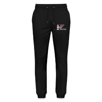 Ich Lese Nach Der Schlafenszeit Einhorn - Stanley/Stella Unisex Bio Jogginghose Mover  - Schwarz - Vorne - Marisol (170cm) & Nik (191cm)