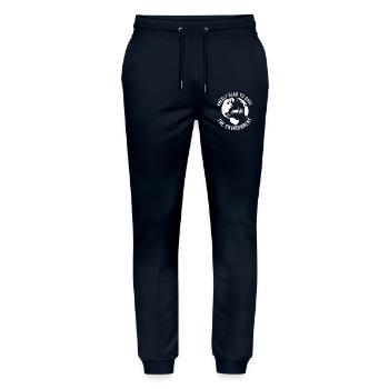 Wheely Glad Environmental Cargo Cargo Bike - Stanley/Stella Mover Unisex Organic Jogging Trousers - navy - Front - Marisol (170cm) & Nik (191cm)