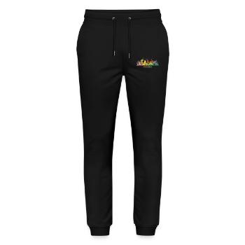 Phéniciens Skyline Phoenix - Pantalon de jogging bio MOVER Stanley/Stella unisexe - noir - Devant - Marisol (170cm) & Nik (191cm)