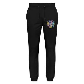 Avertissement Girls Trip In Progress 2025 - Pantalon de jogging bio MOVER Stanley/Stella unisexe - noir - Devant - Marisol (170cm) & Nik (191cm)