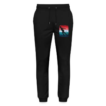 Eiskunstläufer Eiskunstlauf Schlittschuhlaufen - Stanley/Stella Unisex Bio Jogginghose Mover  - Schwarz - Vorne - Marisol (170cm) & Nik (191cm)