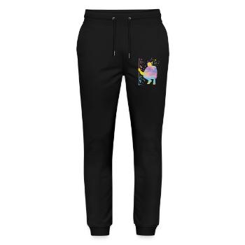 Golfer Colorsplash Kids Miniature Golf - Stanley/Stella Mover Unisex Organic Jogging Trousers - black - Front - Marisol (170cm) & Nik (191cm)