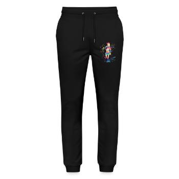 Golfer Colorsplash Kids Miniature Golf - Stanley/Stella Mover Unisex Organic Jogging Trousers - black - Front - Marisol (170cm) & Nik (191cm)