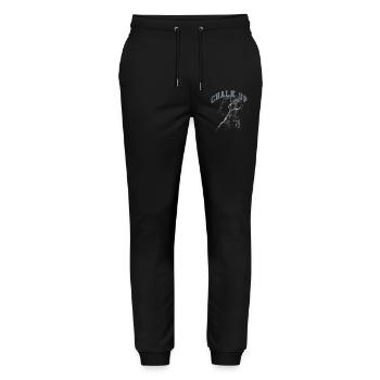 Chalk Up Boulderer Bouldern - Stanley/Stella Unisex Bio Jogginghose Mover  - Schwarz - Vorne - Marisol (170cm) & Nik (191cm)