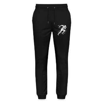 Sprinter Colorsplash Sprintender Sprint - Stanley/Stella Unisex Bio Jogginghose Mover  - Schwarz - Vorne - Marisol (170cm) & Nik (191cm)