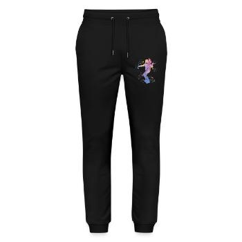 Snowboarder Snowboarding Snowboard - Stanley/Stella Mover Unisex Organic Jogging Trousers - black - Front - Marisol (170cm) & Nik (191cm)