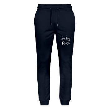 Lustig Lustig Tralalalala - Stanley/Stella Unisex Bio Jogginghose Mover  - Navy - Vorne - Marisol (170cm) & Nik (191cm)