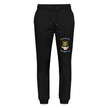 I'M AN ALCHEMIST - Colorful Butterfly - Stanley/Stella Mover Unisex Organic Jogging Trousers - black - Front - Marisol (170cm) & Nik (191cm)