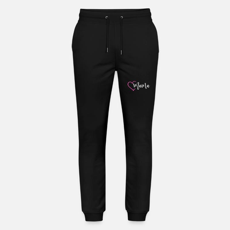 Mama mit Herz Mutter Muttertag Liebe Kind Geschenk - Stanley/Stella Unisex Bio Jogginghose Mover - Schwarz