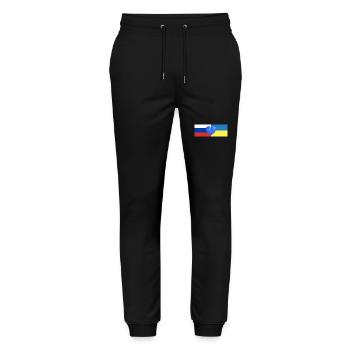 Liebe gewinnt Russland Ukraine - Stanley/Stella Unisex Bio Jogginghose Mover  - Schwarz - Vorne - Marisol (170cm) & Nik (191cm)