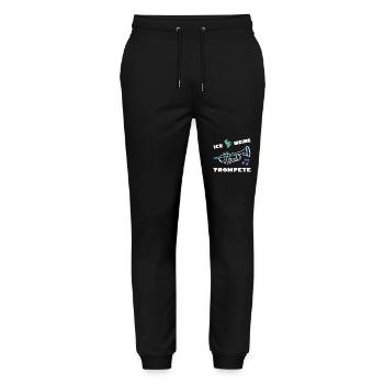 Ich liebe meine Trompete - Musik Musiker Musikerin - Stanley/Stella Unisex Bio Jogginghose Mover  - Schwarz - Vorne - Marisol (170cm) & Nik (191cm)