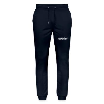 Number 4 - four - fourth - fourth - 4 - number 4 - Stanley/Stella Mover Unisex Organic Jogging Trousers - navy - Front - Marisol (170cm) & Nik (191cm)