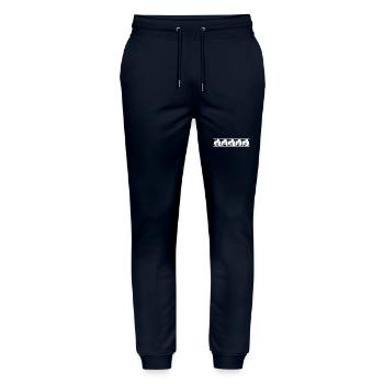 Keine Bauern Keine Nahrung Keine Zukunft - Protest - Stanley/Stella Unisex Bio Jogginghose Mover  - Navy - Vorne - Marisol (170cm) & Nik (191cm)