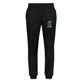 Joueur de basket-ball Squirrel Basketball - Pantalon de jogging bio MOVER Stanley/Stella unisexe - noir - Devant - Marisol (170cm) & Nik (191cm)