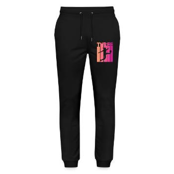 Football Femme Football 3ème Anniversaire - Pantalon de jogging bio MOVER Stanley/Stella unisexe - noir - Devant - Marisol (170cm) & Nik (191cm)