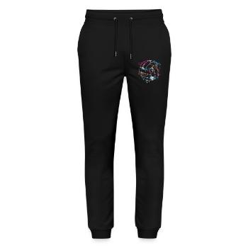 Volleyball - Stanley/Stella Mover Unisex Organic Jogging Trousers - black - Front - Marisol (170cm) & Nik (191cm)