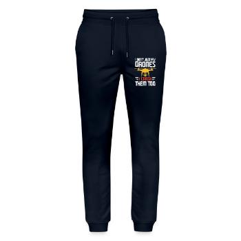 Drone - Stanley/Stella Mover Unisex Organic Jogging Trousers - navy - Front - Marisol (170cm) & Nik (191cm)