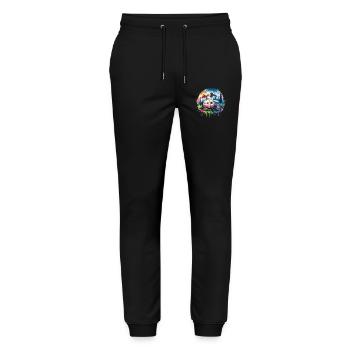 Caravane de camping - Pantalon de jogging bio MOVER Stanley/Stella unisexe - noir - Devant - Marisol (170cm) & Nik (191cm)