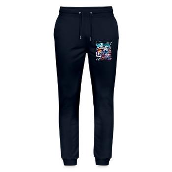 Astronaut 12. Geburtstag Weltall - Stanley/Stella Unisex Bio Jogginghose Mover  - Navy - Vorne - Marisol (170cm) & Nik (191cm)