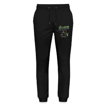 Motocross 7th Birthday - Stanley/Stella Mover Unisex Organic Jogging Trousers - black - Front - Marisol (170cm) & Nik (191cm)